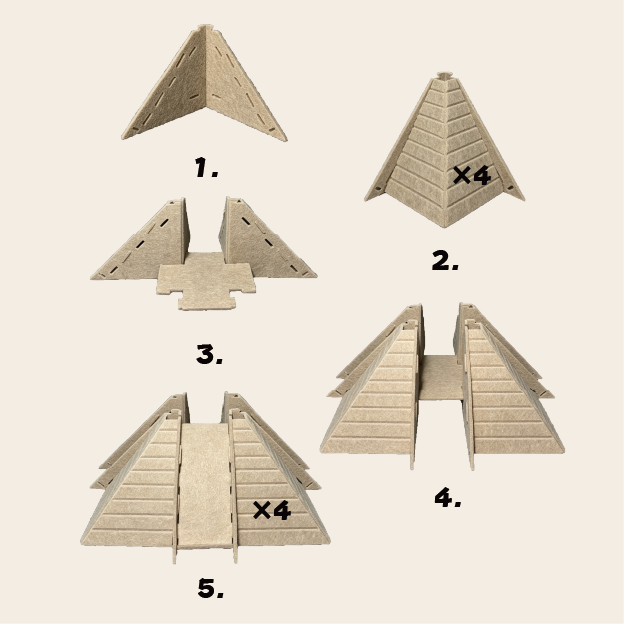 maya pyramid shaped cat scratcher